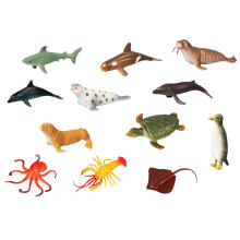 Sea Animal Figures Set - Realistic Plastic Pool Toys 12 or