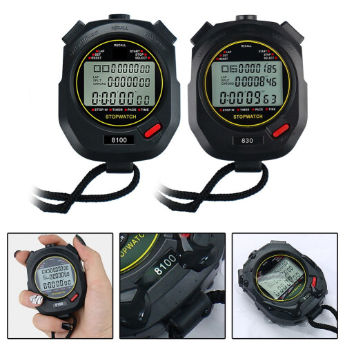 Digital Stopwatch with Lap Split, Alarm, Large Display, 30 2