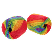 Cotton Crochet Thread Set Rainbow Variegated 6-Pack