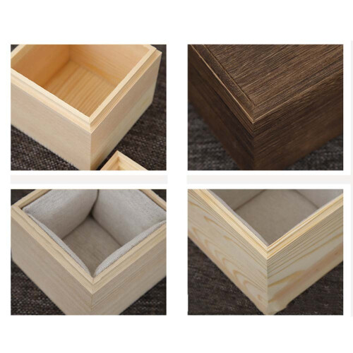 Pine Wooden Storage Box with Wooden Lining 2