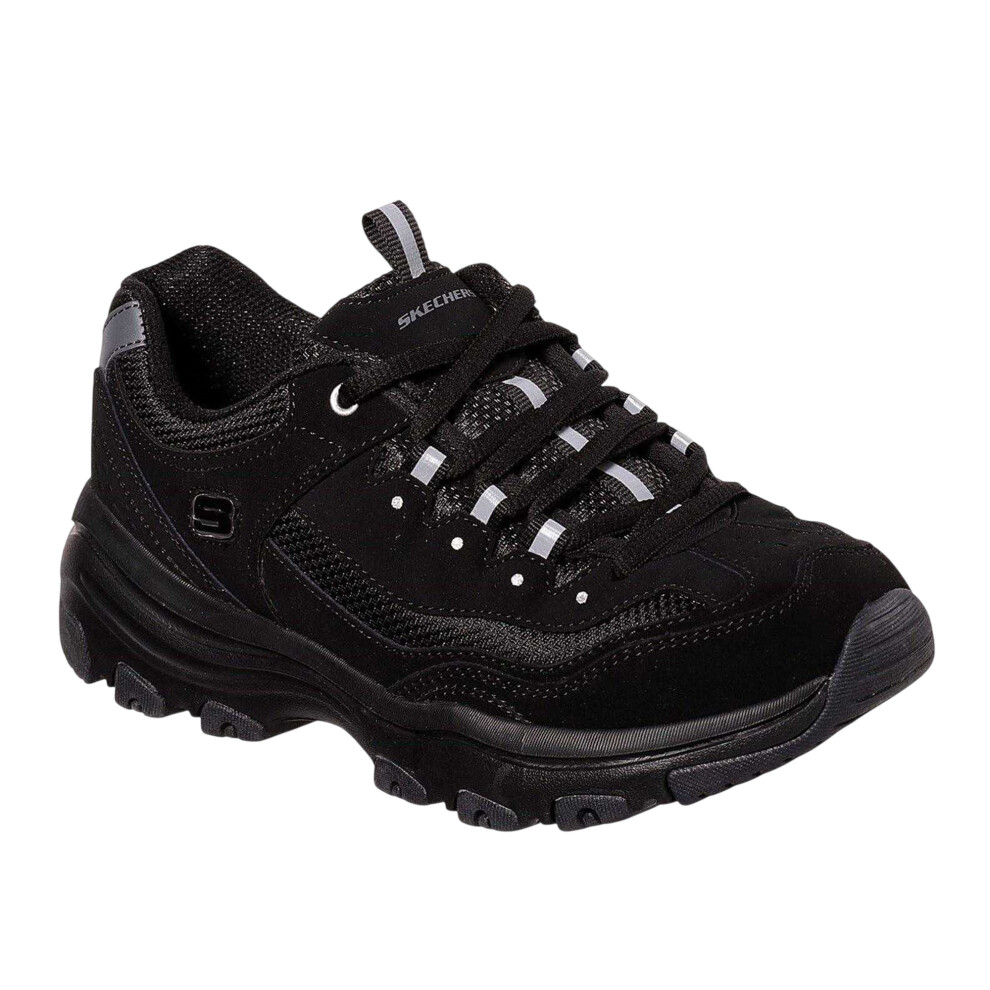 Skechers (5 Uk, Black) Womens/Ladies Icon Dlite Leather Trainers
