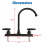 RV Kitchen Faucet Double Handle High Arc Swivel 2-Hole 2