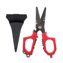 BE-TOOL Fishing Line Scissors Stainless Steel Red