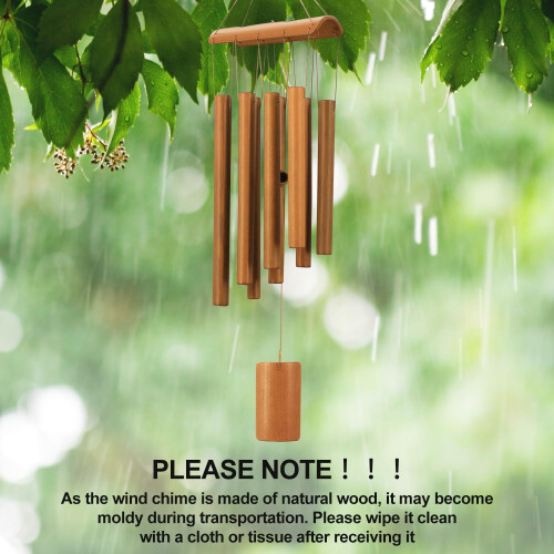 Bamboo Wind Chimes Outdoor Decor Natural Sound 2
