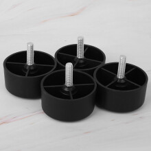 Mavis Laven Round Sofa Legs Black 4 pcs 35mm
