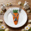 Carrot Pouch Silverware Organizer for Easter Table Setting 4