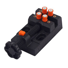Black Plastic Mini Drill Press Vise Adjustable Jaw 1 Piece