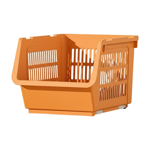 Stackable Storage Baskets with Wheels and Drainage 3-Piece 1