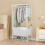 2-Tier Freestanding Clothes Rack White 6