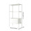 2-Tier Freestanding Clothes Rack White 3