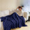Flannel Blanket Coral Fluff Border Dark Grey 8