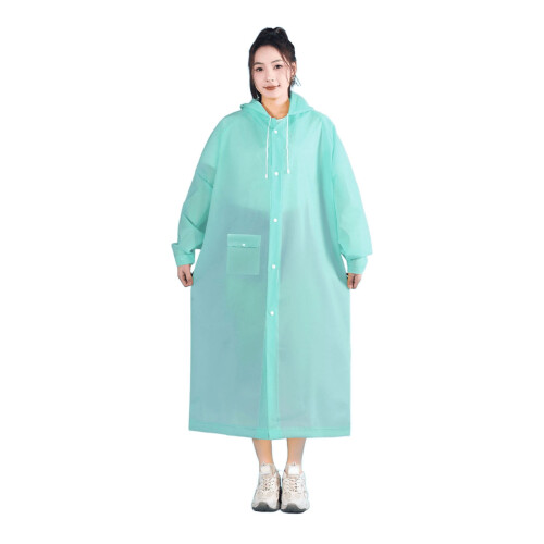 EVA Waterproof Rain Poncho Lightweight Foldable One Size 1