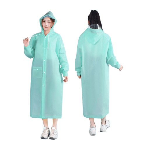 EVA Waterproof Rain Poncho Lightweight Foldable One Size 2