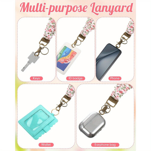 Teacher Scrunchie Lanyard Stretchy Neck ID Badge Holder 1 2