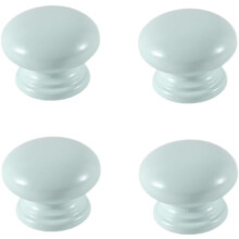 Wooden Mushroom Cabinet Handles Single Hole 4 Pack Orange