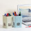 Limei plastic utensil holder with 4 compartments and 4