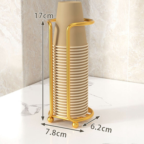 Disposable Cup Storage Rack Gold Single Cell 1