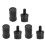 Joint Protectors for Pool Cue Black 6 Sets 4