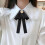 Pre-Tied Bow Tie for Women Solid Black 7.4 x 4.3 Inch 6