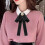 Pre-Tied Bow Tie for Women Solid Black 7.4 x 4.3 Inch 7
