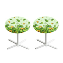 Stretch Cocktail Tablecloth Round High Top 2 PCS Clover
