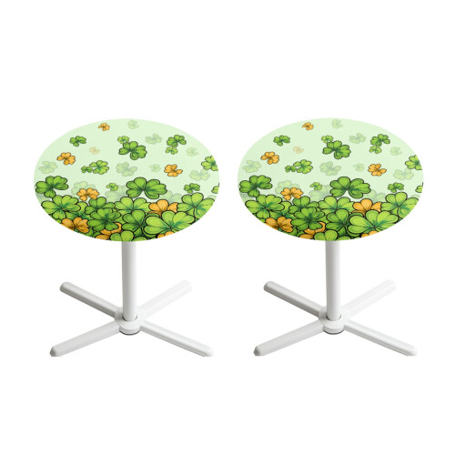 Stretch Cocktail Tablecloth Round High Top 2 PCS Clover