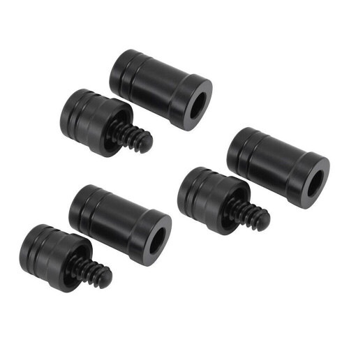 Joint Protectors for Pool Cue Black 6 Sets 2
