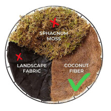 4PCS Round Replacement Liner for Hanging Basket, 12 Inch Coconut Fiber Plant Basket Liner for Garden Planter Flower Pot