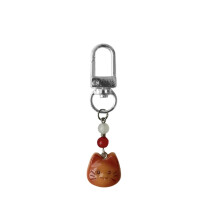 Cat Bead Keychain Strap Fashion Pendant Lanyard