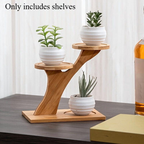 Bamboo 2-Tier Stand for Home Office Desktop Decor