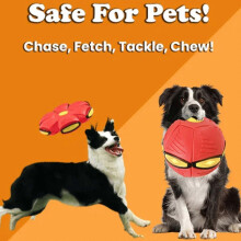 (rose) The Doggy Disc Ball Magic Ball Dog Toy Balls Interactive Herding Decompression Pet Toys