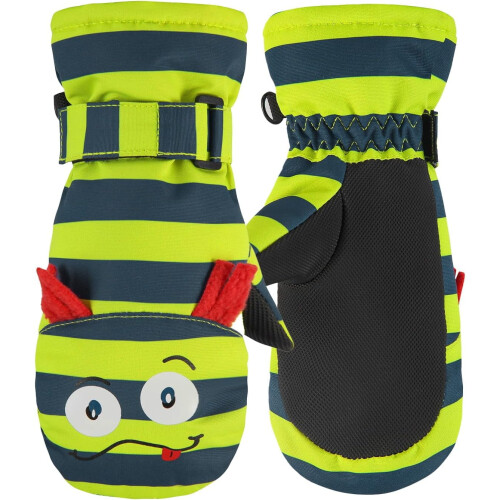 Kids Ski Mittens Waterproof Windproof Thinsulate Warm Gloves