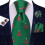 Men's Christmas Snowflake Tie Set with Accessories 2