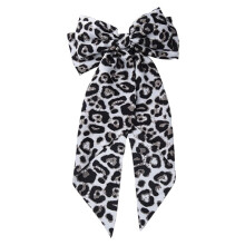 Leopard Print Hair Bow Clip for Women and Girls Large