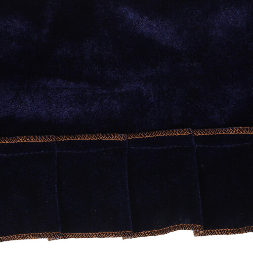 Dark Blue Piano Bench Cover Stretchable Sturdy Pleuche 2