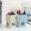 Limei plastic utensil holder with 4 compartments and 6