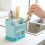 Limei plastic utensil holder with 4 compartments and 7