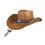 Cowboy Hat Brown Wide Brim Adjustable Chin Strap 3
