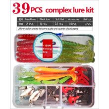 Fishing Lures Kit for Bass and Trout with Hooks, Worms,
