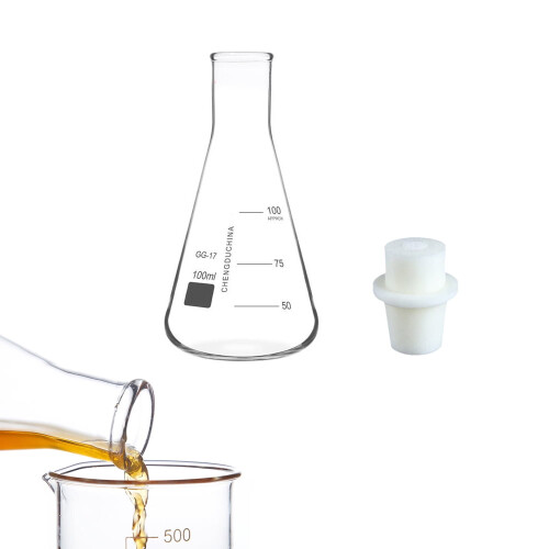 Erlenmeyer Flask Narrow Mouth 100ml Borosilicate Glass with