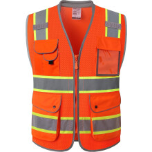 PUMIER High-Visibility Safety Vest Yellow Large 9 Pockets