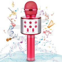 Bluetooth Karaoke Microphone for Kids Rose Gold