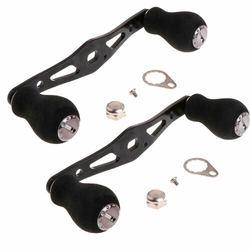 Black EVA Fishing Reel Handle Grip 2 pcs