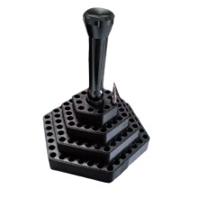 Hexagonal Stackable Tool Bit Holder with Multiple Layers