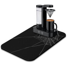 Halloween coffee drying mat reversible absorbent 1 piece