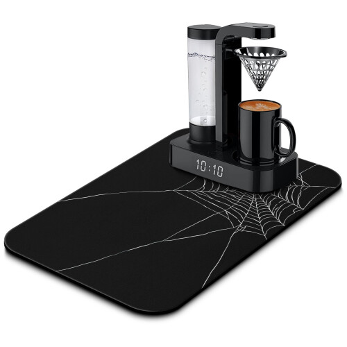 Halloween coffee drying mat reversible absorbent 1 piece