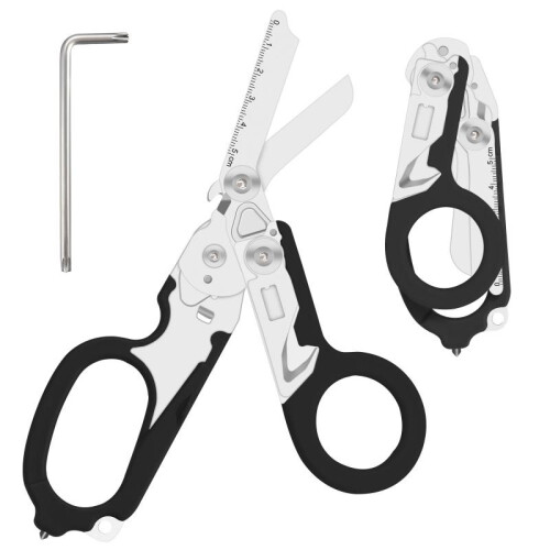 (Blue) 6-in-1 Multi-Function Scissors Set HC420 High Carbon Stainless Steel Kitchen Shears All-Purpose Household Tool with Storage Box 2