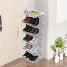 Stackable Plastic Shoe Rack Ventilated Non-Slip 4-Tier