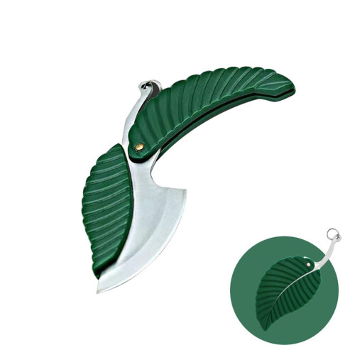 Green Leaf Keychain Multi-Function Outdoor Tool 1