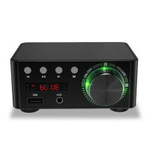 100W Class D Bluetooth 5.0 Audio Amplifier Black